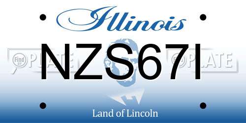 NZS67I Illinois License Plate