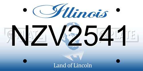 NZV2541 Illinois License Plate
