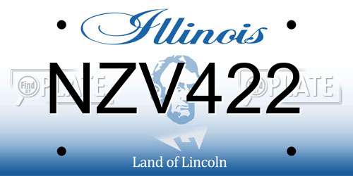 NZV422 Illinois License Plate