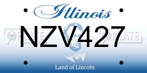NZV427 Illinois License Plate