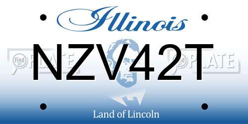 NZV42T Illinois License Plate