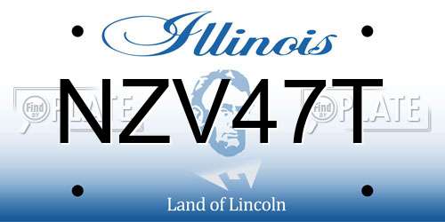 NZV47T Illinois License Plate