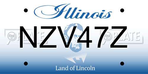 NZV47Z Illinois License Plate
