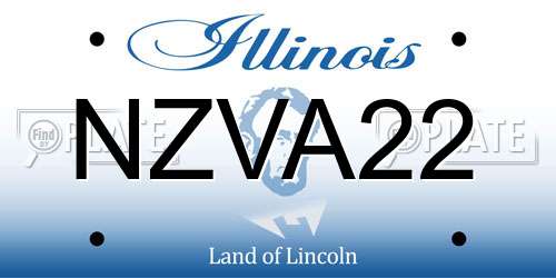 NZVA22 Illinois License Plate