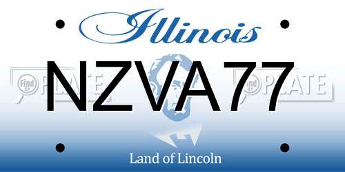 NZVA77 Illinois License Plate