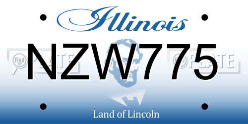 NZW775 Illinois License Plate