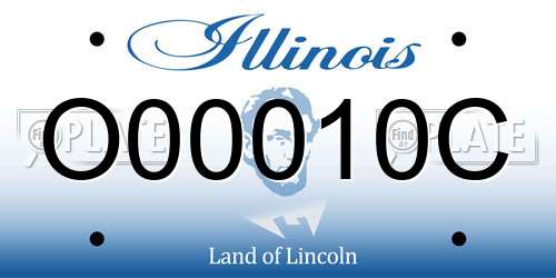 O00010C Illinois License Plate