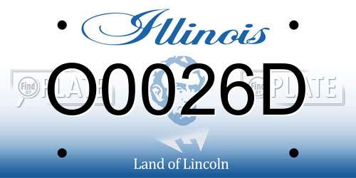 O0026D Illinois License Plate