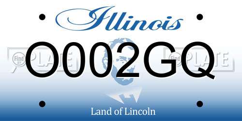 O002GQ Illinois License Plate