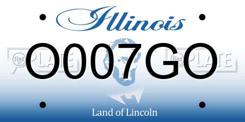 O007GO Illinois License Plate