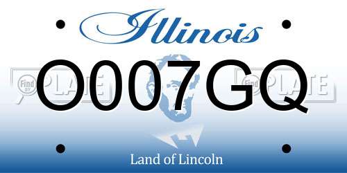 O007GQ Illinois License Plate