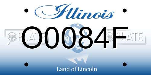 O0084F Illinois License Plate