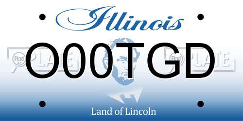 O00TGD Illinois License Plate