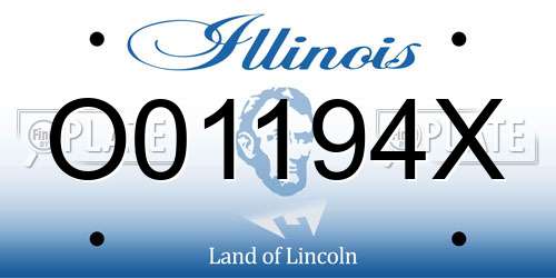 O01194X Illinois License Plate