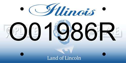 O01986R Illinois License Plate