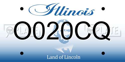 O020CQ Illinois License Plate