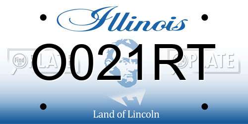 O021RT Illinois License Plate