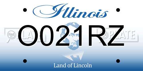 O021RZ Illinois License Plate