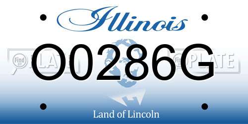 O0286G Illinois License Plate