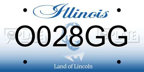 O028GG Illinois License Plate