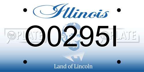 O0295I Illinois License Plate