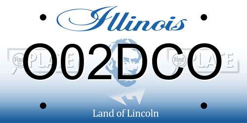 O02DCO Illinois License Plate