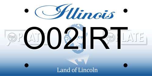 O02IRT Illinois License Plate