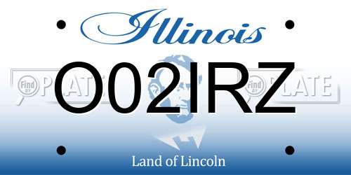 O02IRZ Illinois License Plate