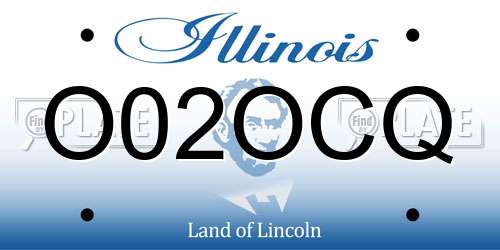 O02OCQ Illinois License Plate