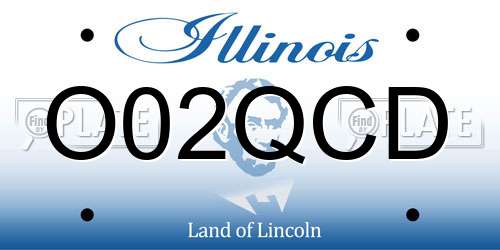 O02QCD Illinois License Plate