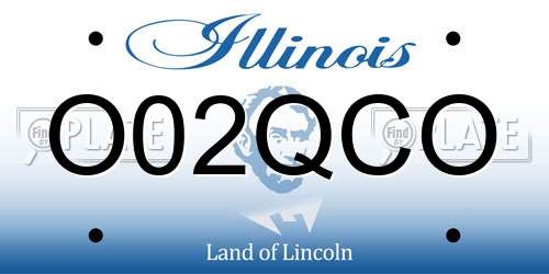O02QCO Illinois License Plate