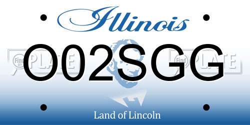 O02SGG Illinois License Plate