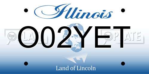 O02YET Illinois License Plate