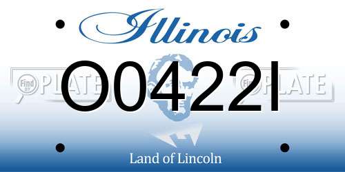 O0422I Illinois License Plate