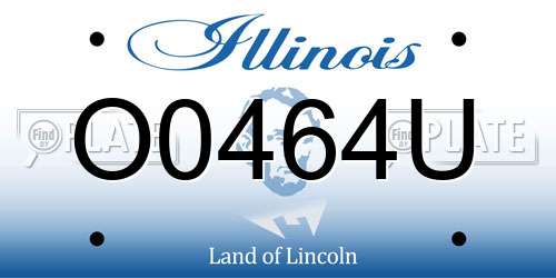 O0464U Illinois License Plate
