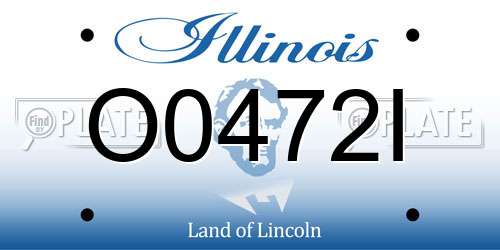 O0472I Illinois License Plate