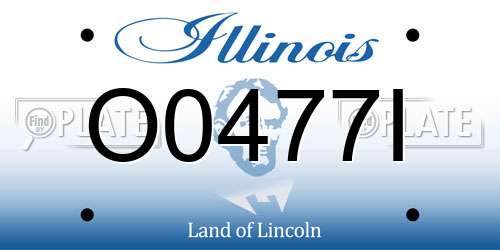 O0477I Illinois License Plate