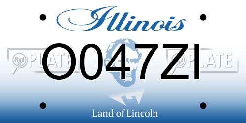 O047ZI Illinois License Plate