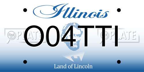 O04TTI Illinois License Plate
