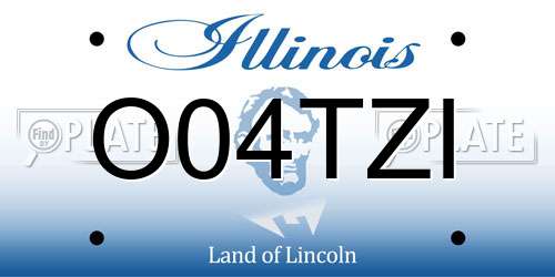 O04TZI Illinois License Plate