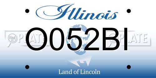O052BI Illinois License Plate