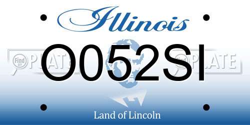 O052SI Illinois License Plate