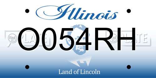 O054RH Illinois License Plate