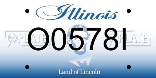 O0578I Illinois License Plate