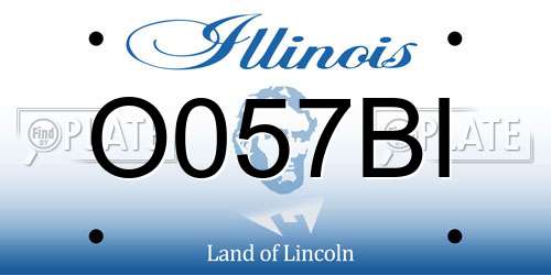 O057BI Illinois License Plate