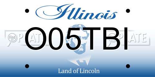 O05TBI Illinois License Plate