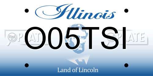 O05TSI Illinois License Plate