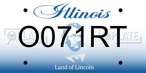 O071RT Illinois License Plate