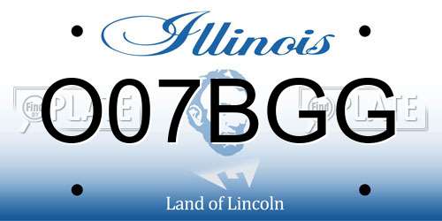 O07BGG Illinois License Plate