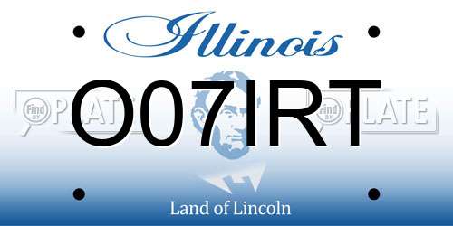 O07IRT Illinois License Plate